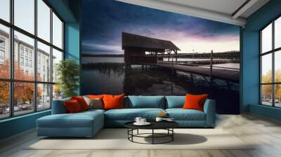 house on the lake Wall mural