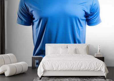 blue t-shirt on isolated transparent background Wall mural