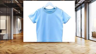 blue t-shirt on isolated transparent background Wall mural