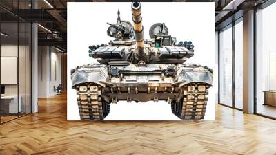 Military tank on isolated transparent background Wall mural