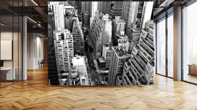 USA, New York: Aerial view of skyscrapers of Manhattan. Wall mural