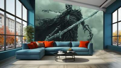 a skeleton warrior Wall mural