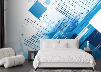 abstract blue modern background Wall mural