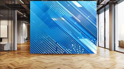 abstract blue modern background Wall mural