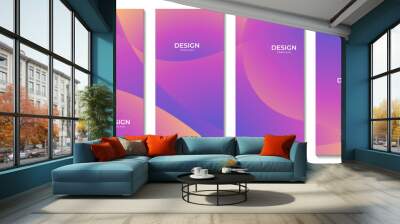 abstract brochures set colorful gradient background vector illustration Wall mural