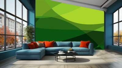 abstract green bio curve elegant background Wall mural