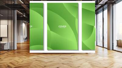 abstract vector green organic covers background for business Wall mural