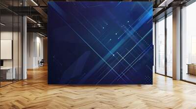 blue tech abstract background Wall mural