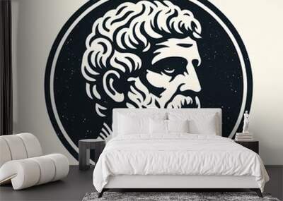 logo of ancient greek philosopher Wall mural