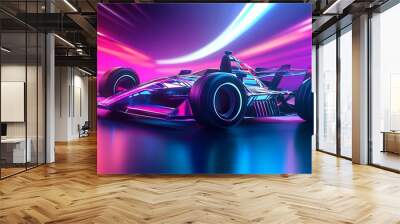 racing background with a futuristic twist Wall mural