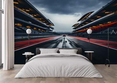 Racing tracks background Wall mural