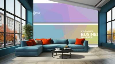 set of abstract creative arts banner background for business ads Wall mural