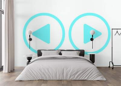 play button icon Wall mural