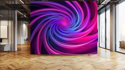 Three-Dimensional Render of Purple Wavy Patter Wall mural