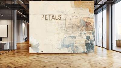 old vintage grunge ripped paper texture retro background Wall mural