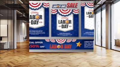 happy labor day banner Wall mural