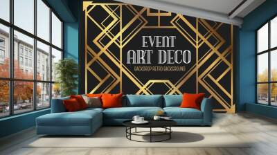 Luxury vintage frame art deco style Wall mural