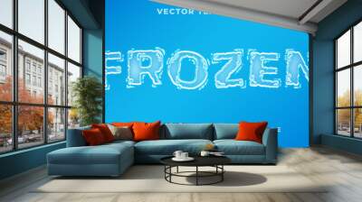 frozen ice graphic style editable text effect Wall mural