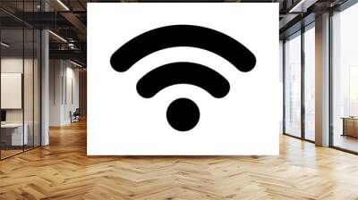 Wifi icon simple flat web navigation sign Wall mural