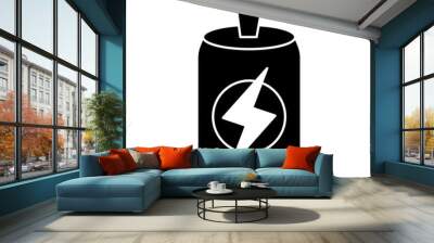 energy drink can icon set. aluminum soda can line art vector icon for apps and websites on white background. Wall mural