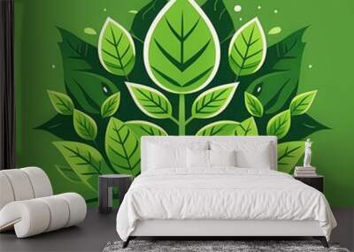 go green campaign. Go green design Wall mural