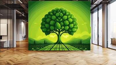 go green campaign. Go green design Wall mural