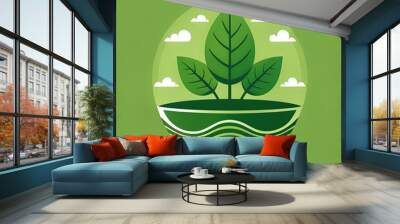 go green campaign. Go green design Wall mural