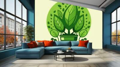 go green campaign. Go green design Wall mural