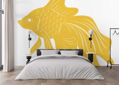 goldfish isolated on white Wall mural