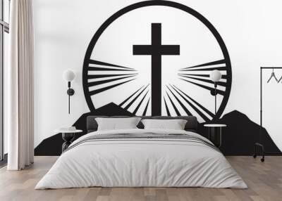 Divine Depictions Vectorizing Christian Logos Wall mural