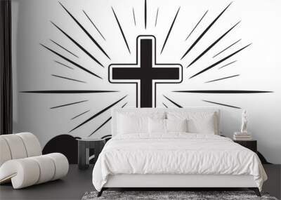 Sacred Symbolism Christian Logo Vector Illustration Wall mural