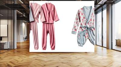 set of pajamas isolated on transparent background Wall mural