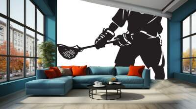 lacrosse silhouette vector illustration Wall mural