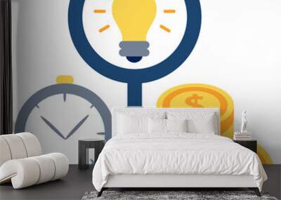 light bulb idea concept Wall mural