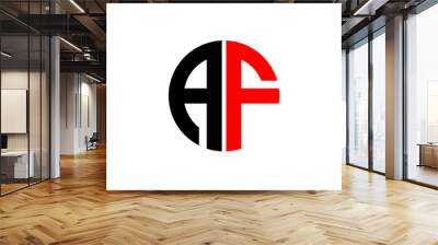 this is creative text latter AF logo Wall mural