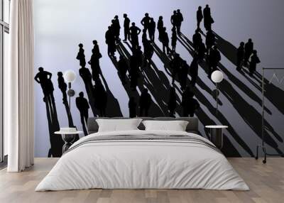 silhouette Wall mural