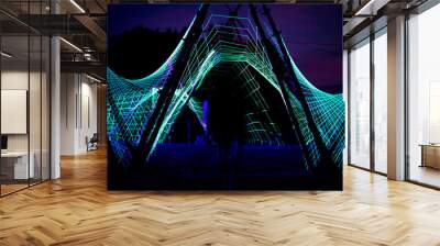 Lit up neon led pathway Wall mural