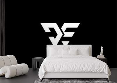 simple d and e logo graphic Wall mural