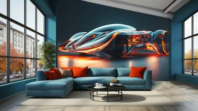 The supercar of the future. Wall mural