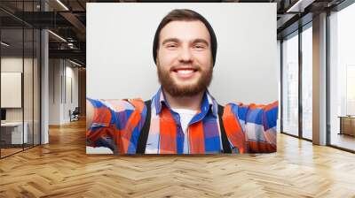 Happy selfie. Wall mural