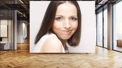 portrait young emotional woman Studio shot. Wall mural