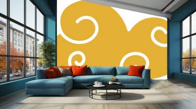 folk golden misty cloud group transparent swirl Wall mural