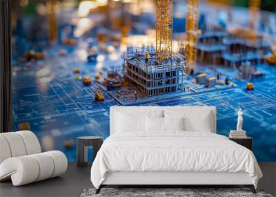 Intricate metal circuitry, a 3D maze of technology powering online commerce Wall mural