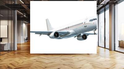  aeroplane isolated on transparent PNG background, Generative ai Wall mural