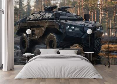 Military vehicle built for war concept Wall mural