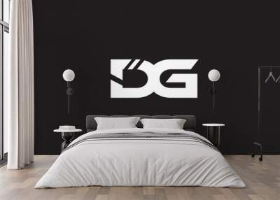 DG logo initial letter design template vector Wall mural