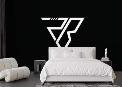 RB logo designed with letter R B in vector format. Wall mural