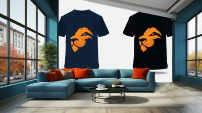 lion logo t -shirt design  template for man. Wall mural