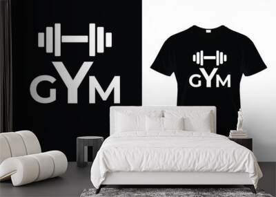 gym minimal new simple t-shirt design Wall mural