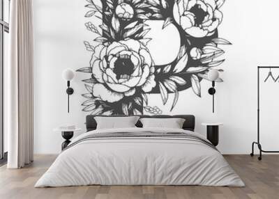 Hand Drawn line art, Vector design  Wall mural